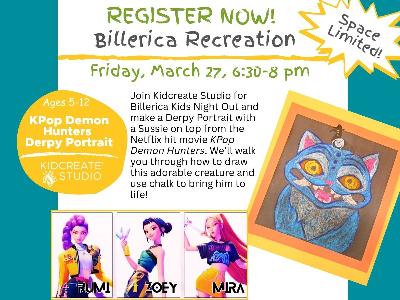 Billerica Rec: Kids Night Out: KPop Demon Hunters Derpy Portrait